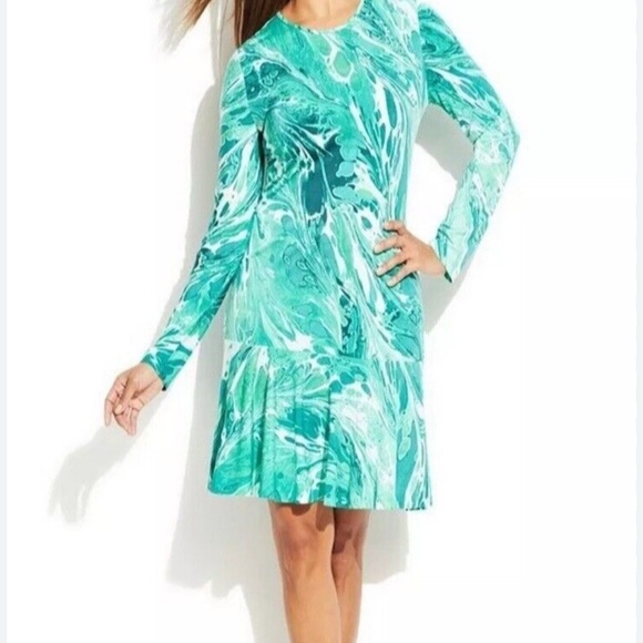 MICHAEL Michael Kors Dresses & Skirts - Michael Kors Rainwater Print Jersey Drop Waist Shift Dress